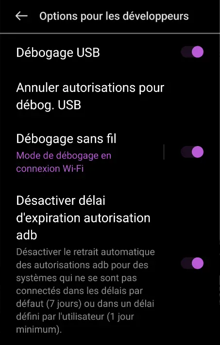 Débogage sans fil